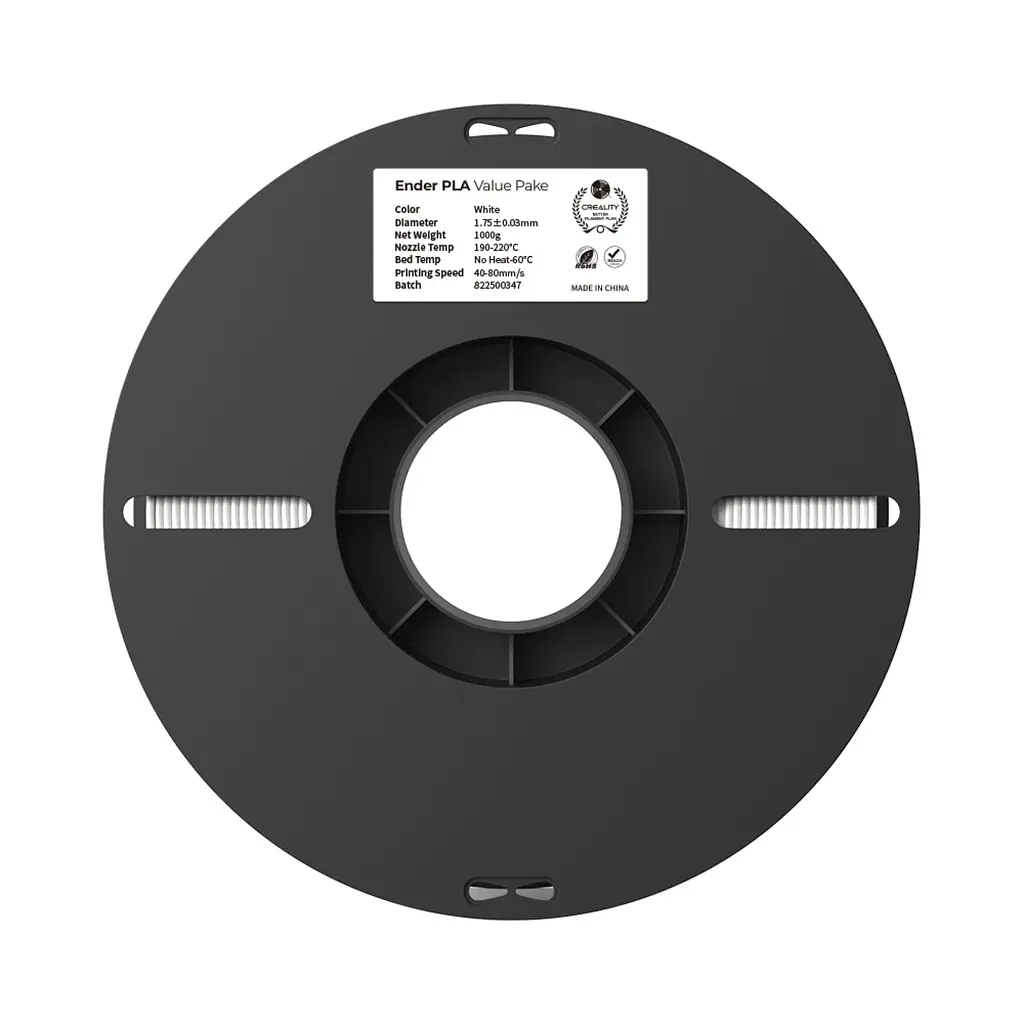 Пластик для 3D-принтера Creality PLA 2x1кг, 1.75мм, white+black (3301010337) - фото 5