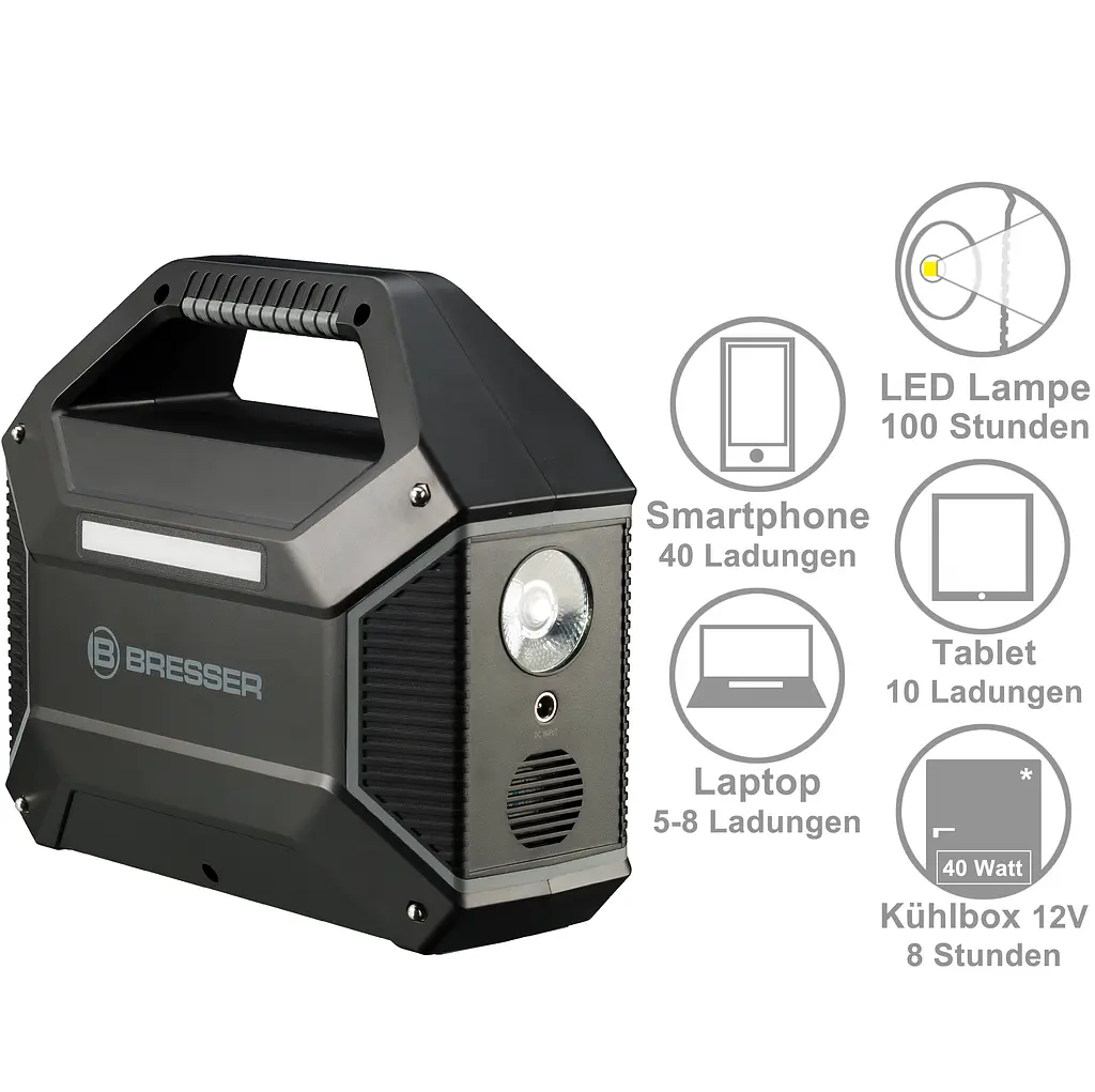 Портативна зарядна станція Bresser Portable Power Supply 100 Watt (3810000) - фото 3