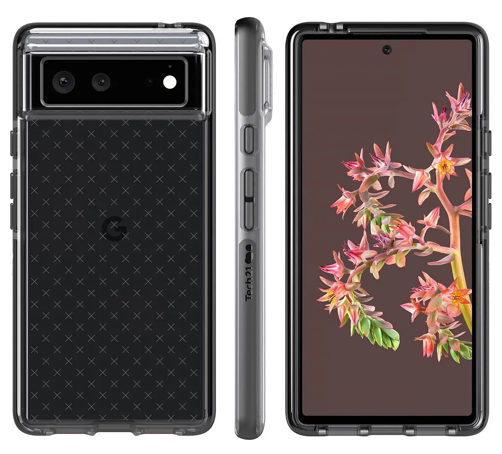 Оригінальний протиударний чохол Tech21 Evo Check для Google Pixel 6a Smokey Black (T21-9488) - фото 3