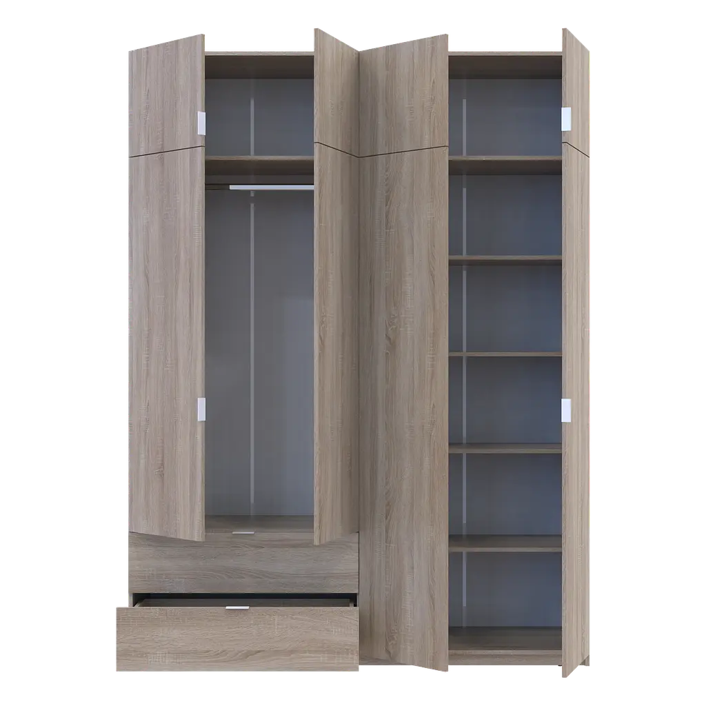 Розпашна Шафа для одягу Doros Лукас Дуб Сонома 180х50х240 (80737731) - фото 5