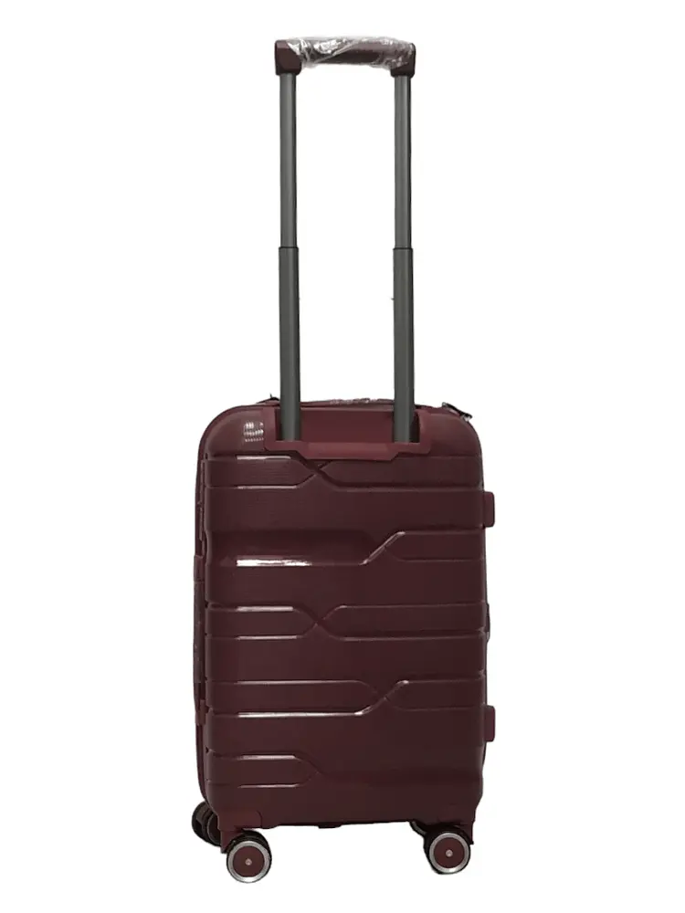 Валіза маленька S поліпропілен Milano bag 0306 56×35×24см 33л Бордова - фото 3