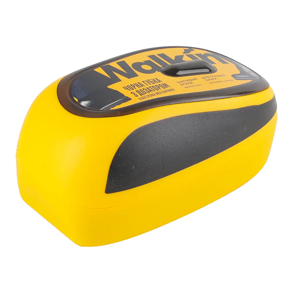 Губка з дозатором для взуття з гладкої шкіри Walkin чорна - фото 6