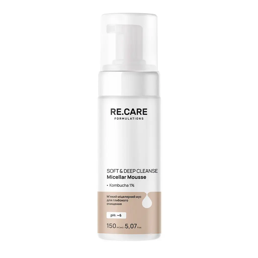 М'який міцелярний мус для глибокого очищення Soft & Deep Cleanse Micellar Mousse RE.CARE 150 мл