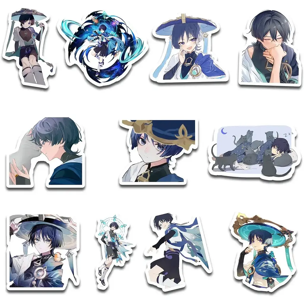 Стікерпак набір наклейок G-Toys Genshin Impact Wanderer 45 шт. (SP WD SN 01) - фото 3