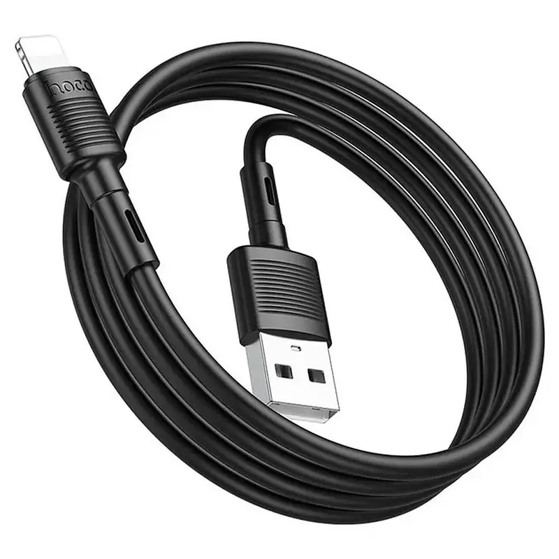 Дата кабель Hoco X83 Victory USB to Lightning (1m) Black - фото 3