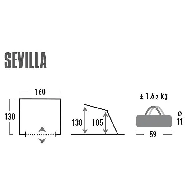 Намет High Peak Sevilla 40 Blue/Grey (10129) - фото 2
