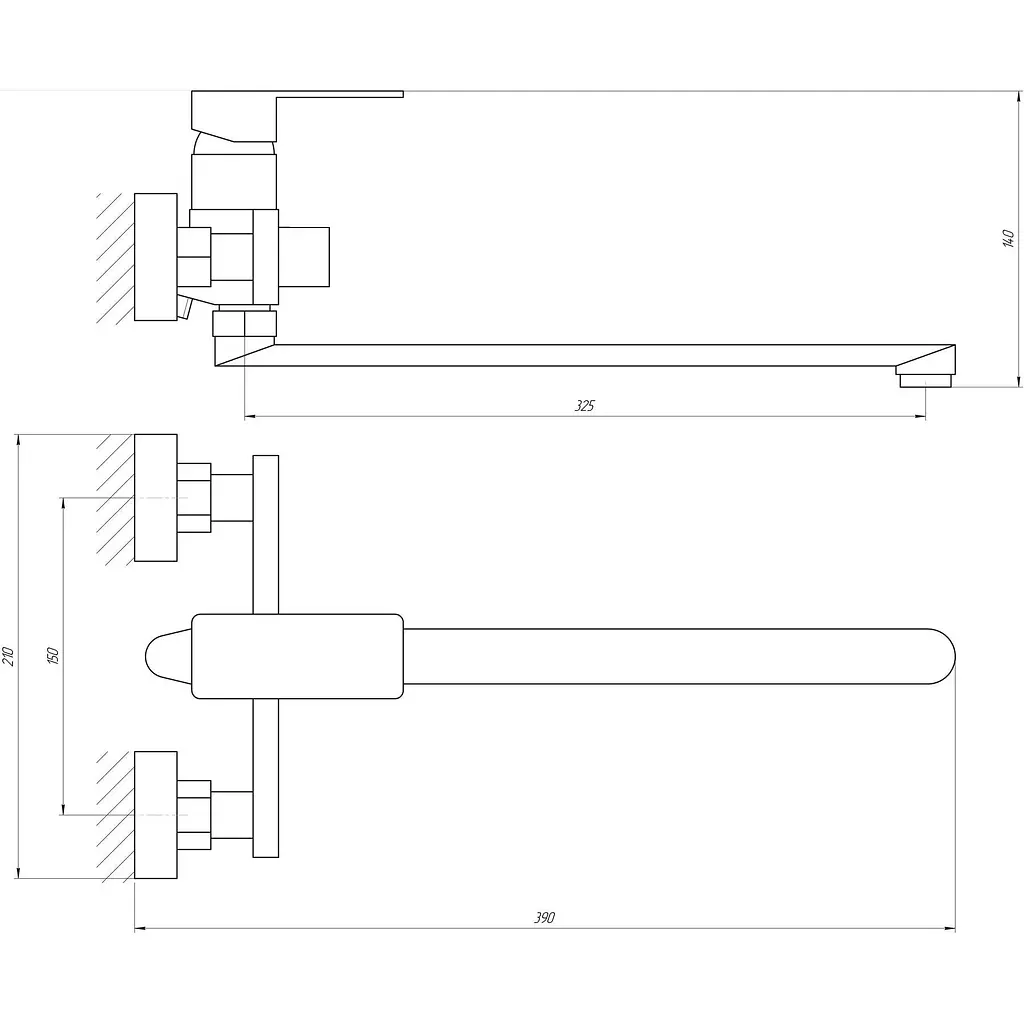 Змішувач для ванної Globus Lux Milano GLM-208N-11-Graphite (23323) - фото 6