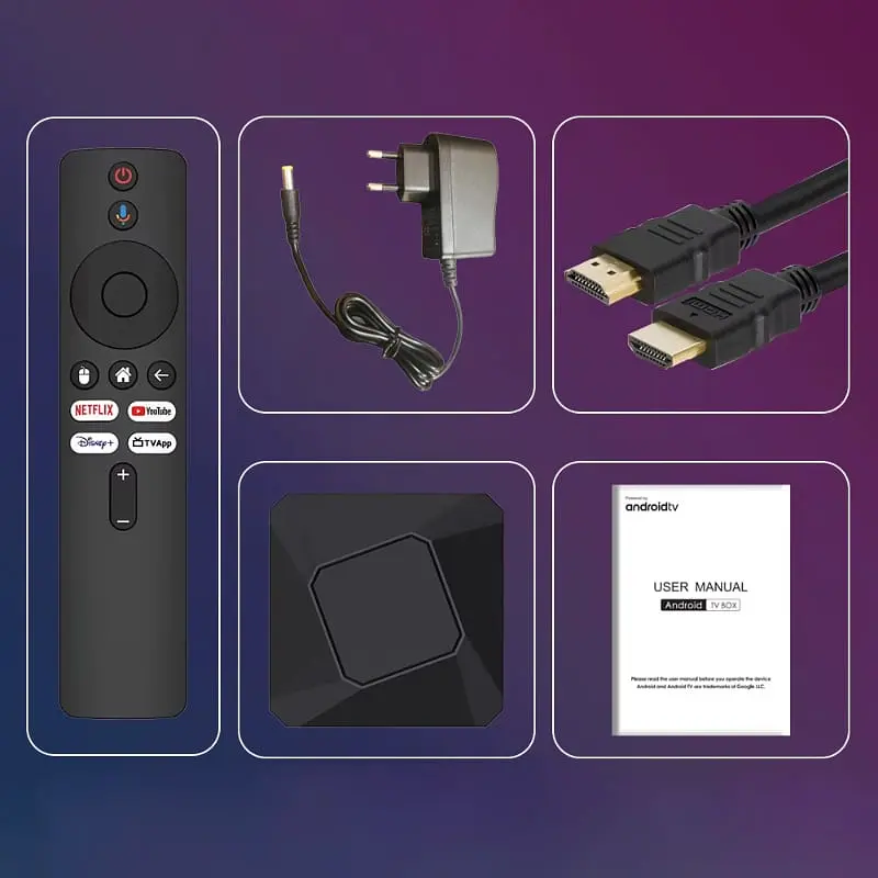 Смарт ТВ приставка Vontar RT-X3 4/32 Гб Android TV 14 Smart Box - фото 2