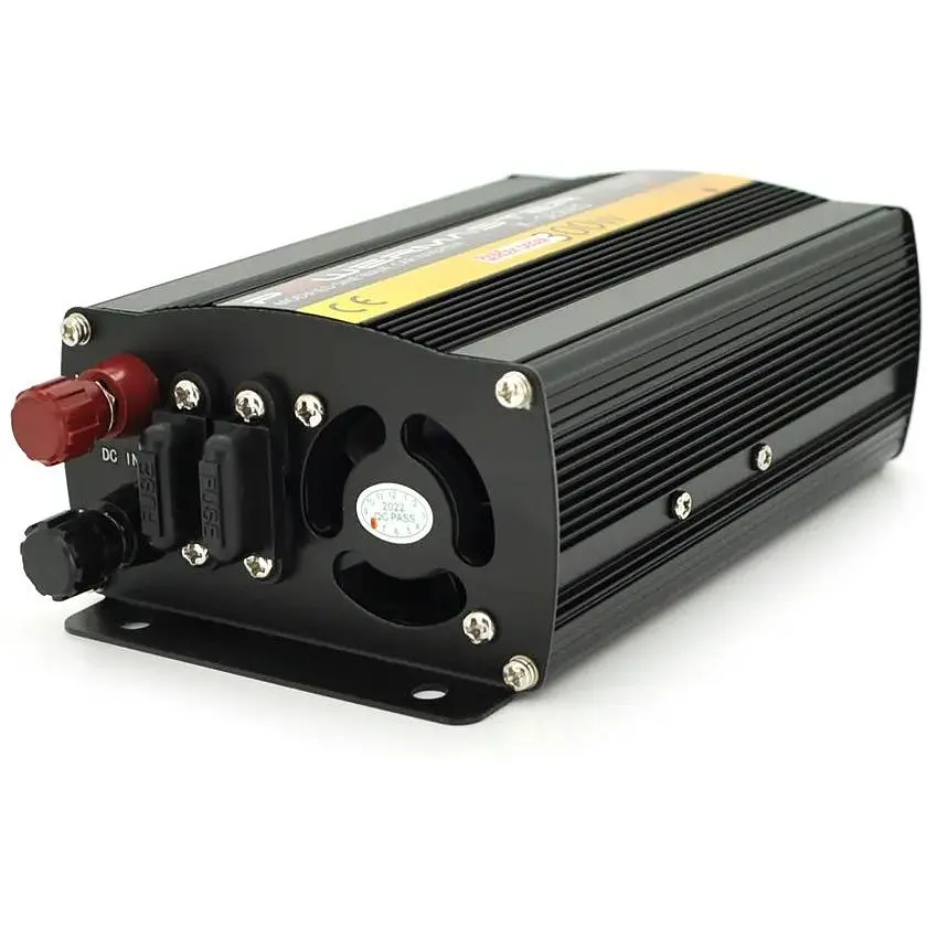 Інвертор напруги Powermaster, 24V/220V, 300W з модифікованою синусоїдою, 1 універсальна розетка, клеми - фото 2