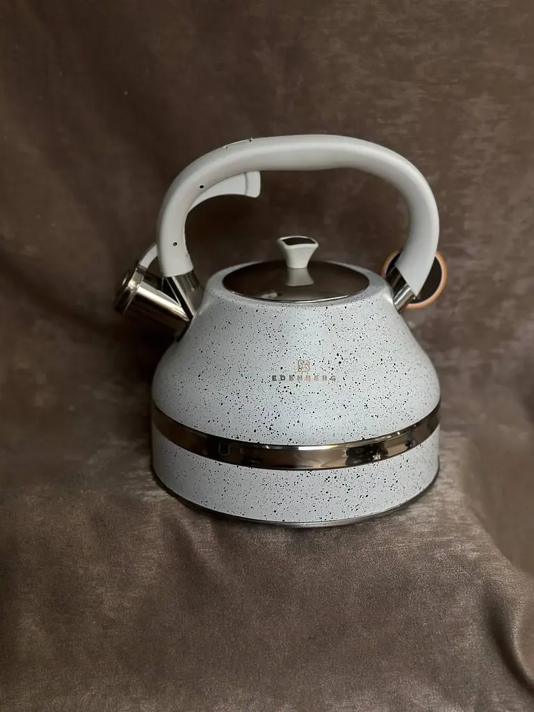 Металевий чайник Edenberg EB-8856 зі свистком 3 л Білий - фото 2
