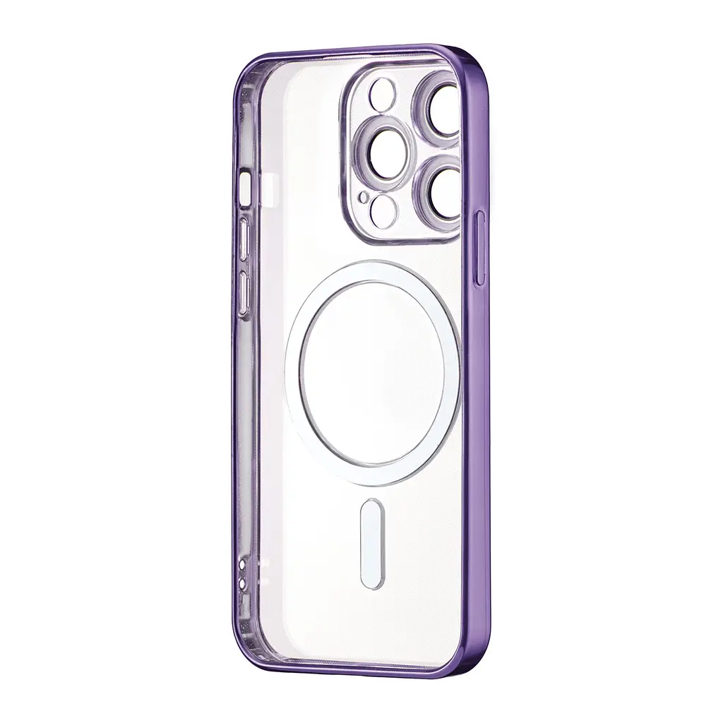 Чохол Ductil Metallic Edge with MagSafe (Protected Camera & Lens) iPhone 15 Pro Deep Purple - фото 3