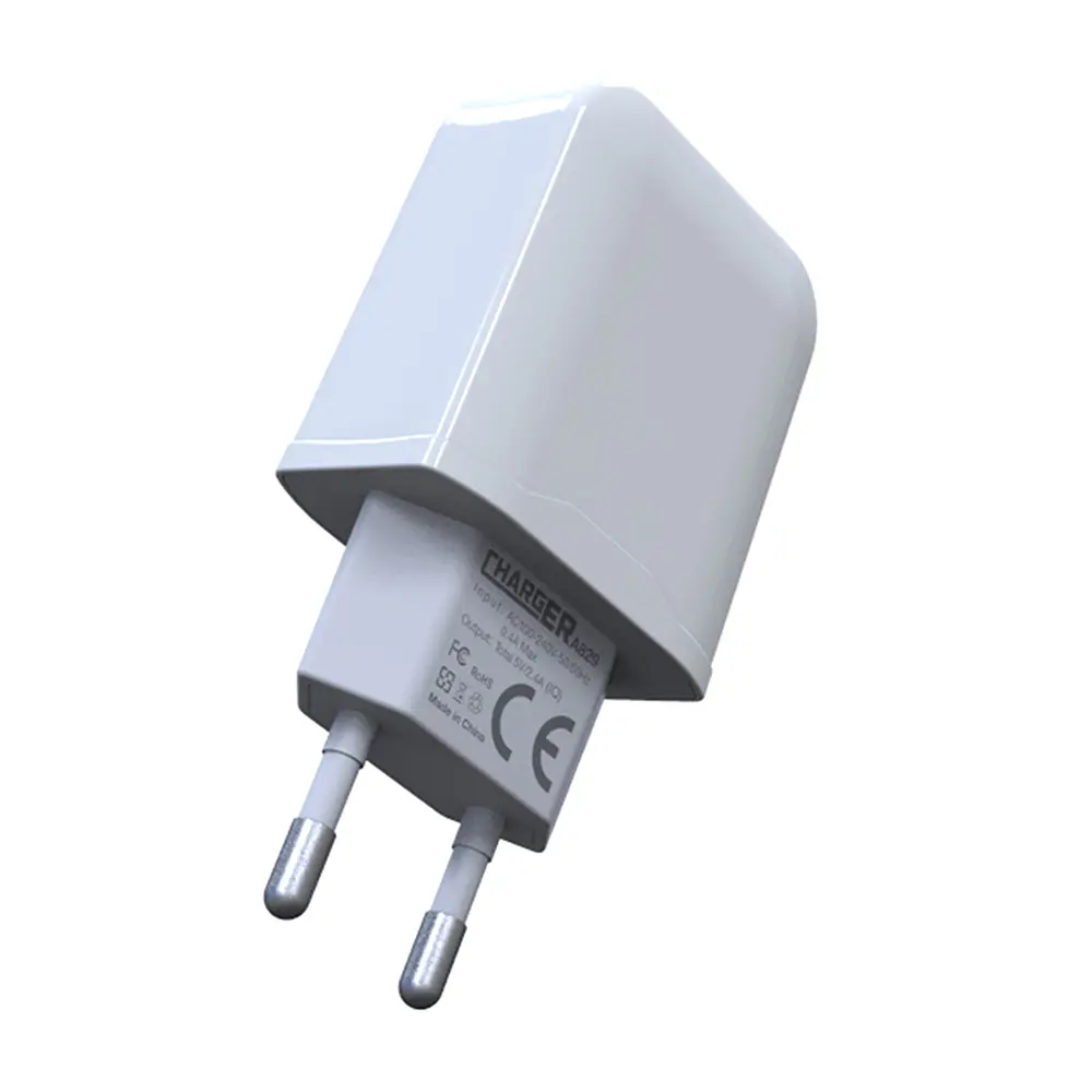 Мережевий зарядний пристрій Avantis A829 (2USB/2.4A) + USB кабель Lightning- білий - фото 3