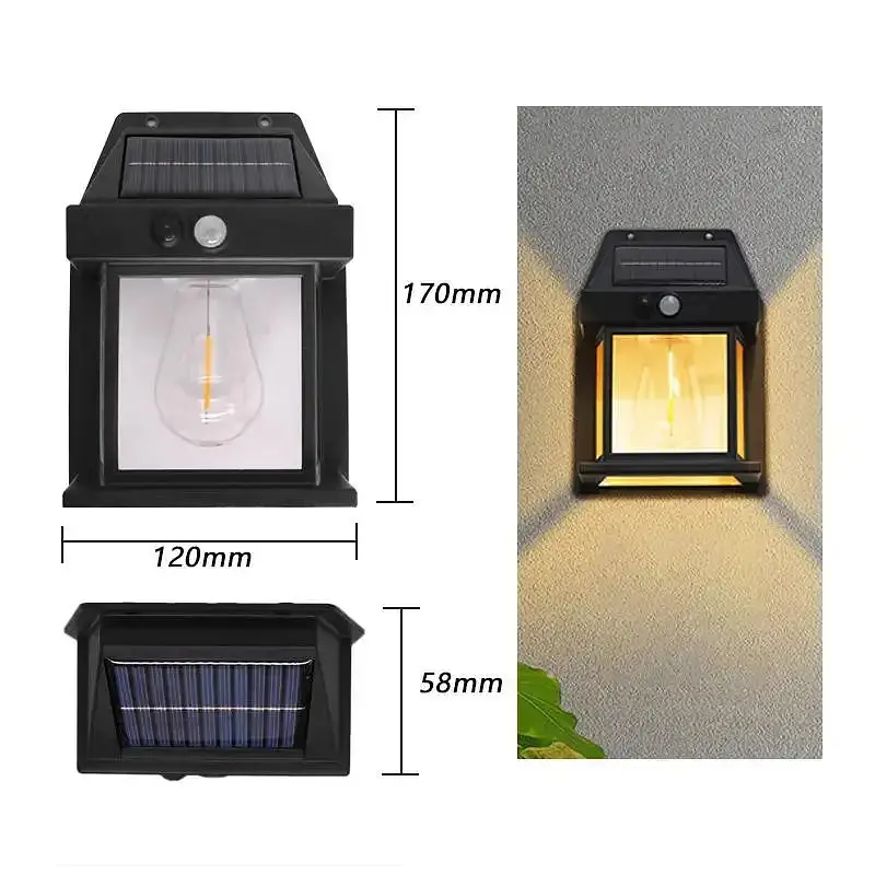 Лампа з датчиком руху 3 режими освітлення для саду SOLAR WALL LAMP Kt-888 - фото 2