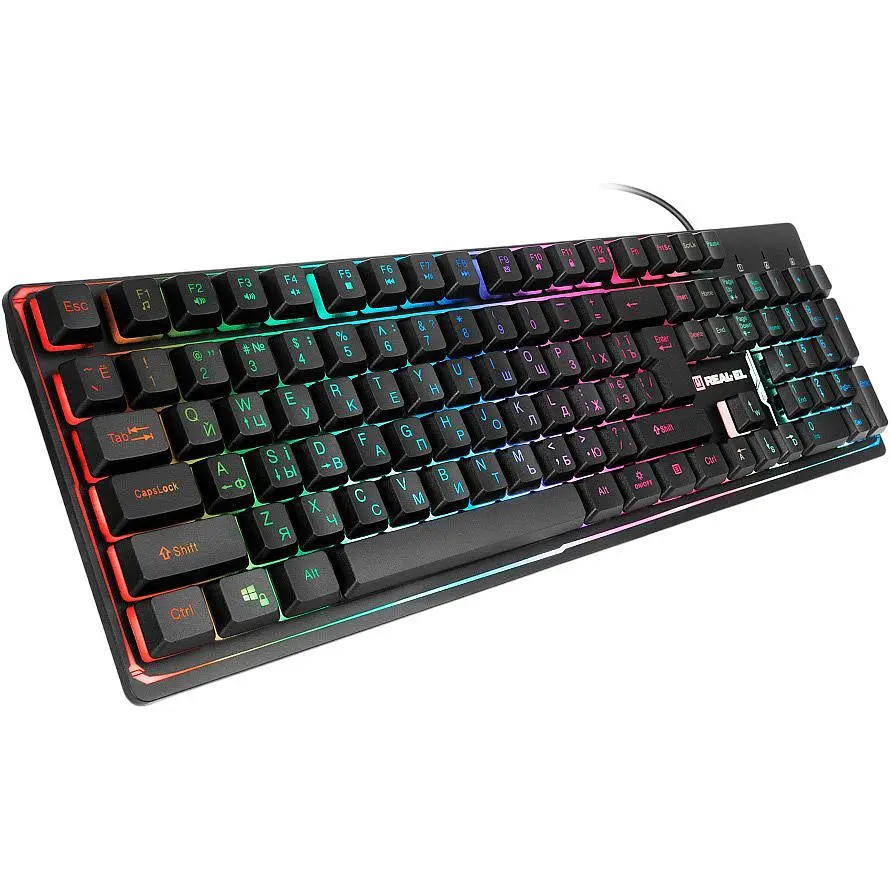 Клавіатура REAL-EL Comfort 7011 Backlit Black (EL123100043) [128771] - фото 4