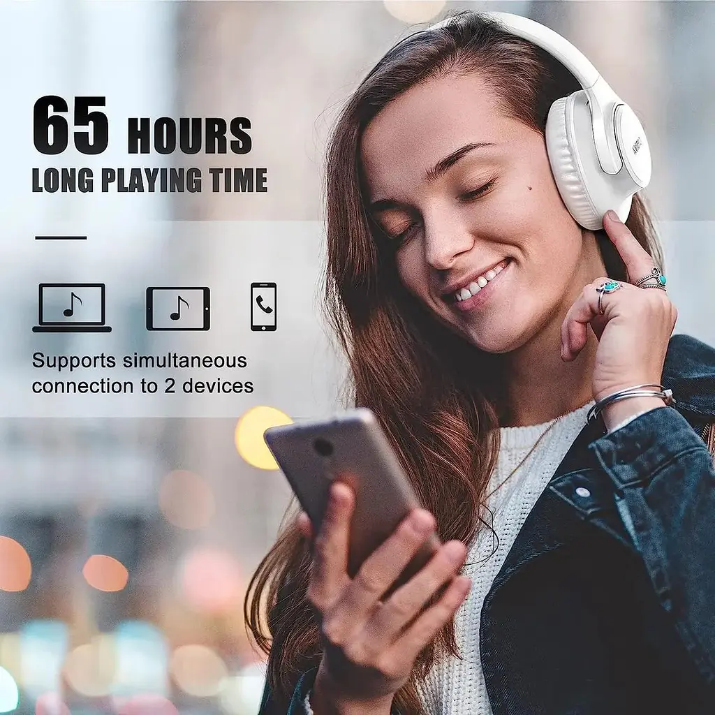 Бездротові навушники Kvidio Bluetooth з мікрофоном  - фото 2