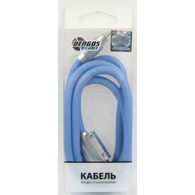 Дата кабель USB 2.0 AM to USB-C 1.0m blue Dengos (PLS-TC-NS-BLUE) - фото 2