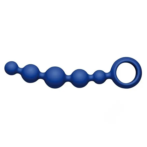 Анальний ланцюжок Joyballs Anal Wave Short 17.5 см (синій) - фото 2