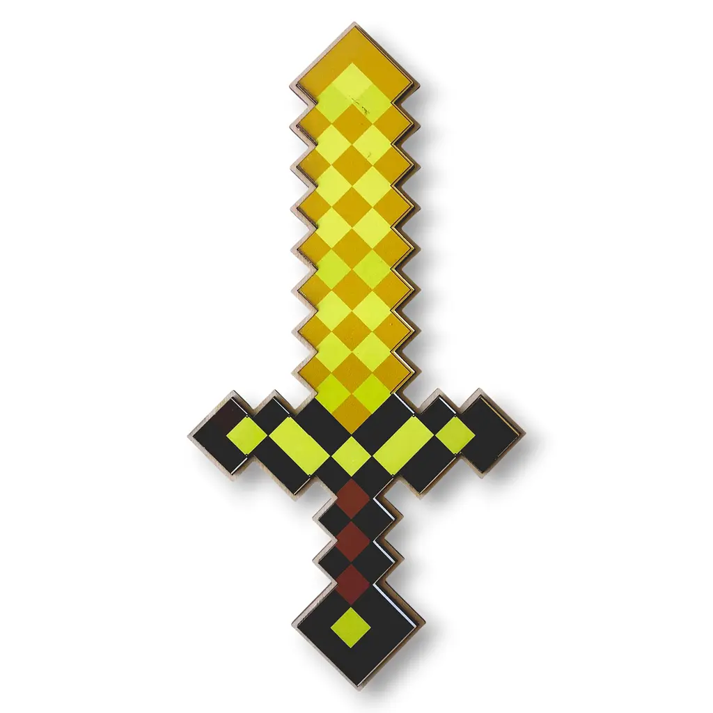 Набір іграшок Minecraft Золотий з фанери 4 шт. (меч, кирка, сокира, лопата) (NF10) - фото 2