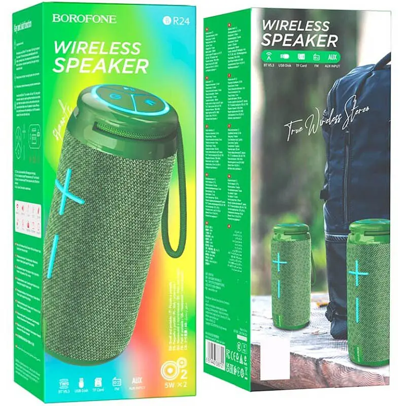 Bluetooth Колонка Borofone BR24 Dark Green - фото 3