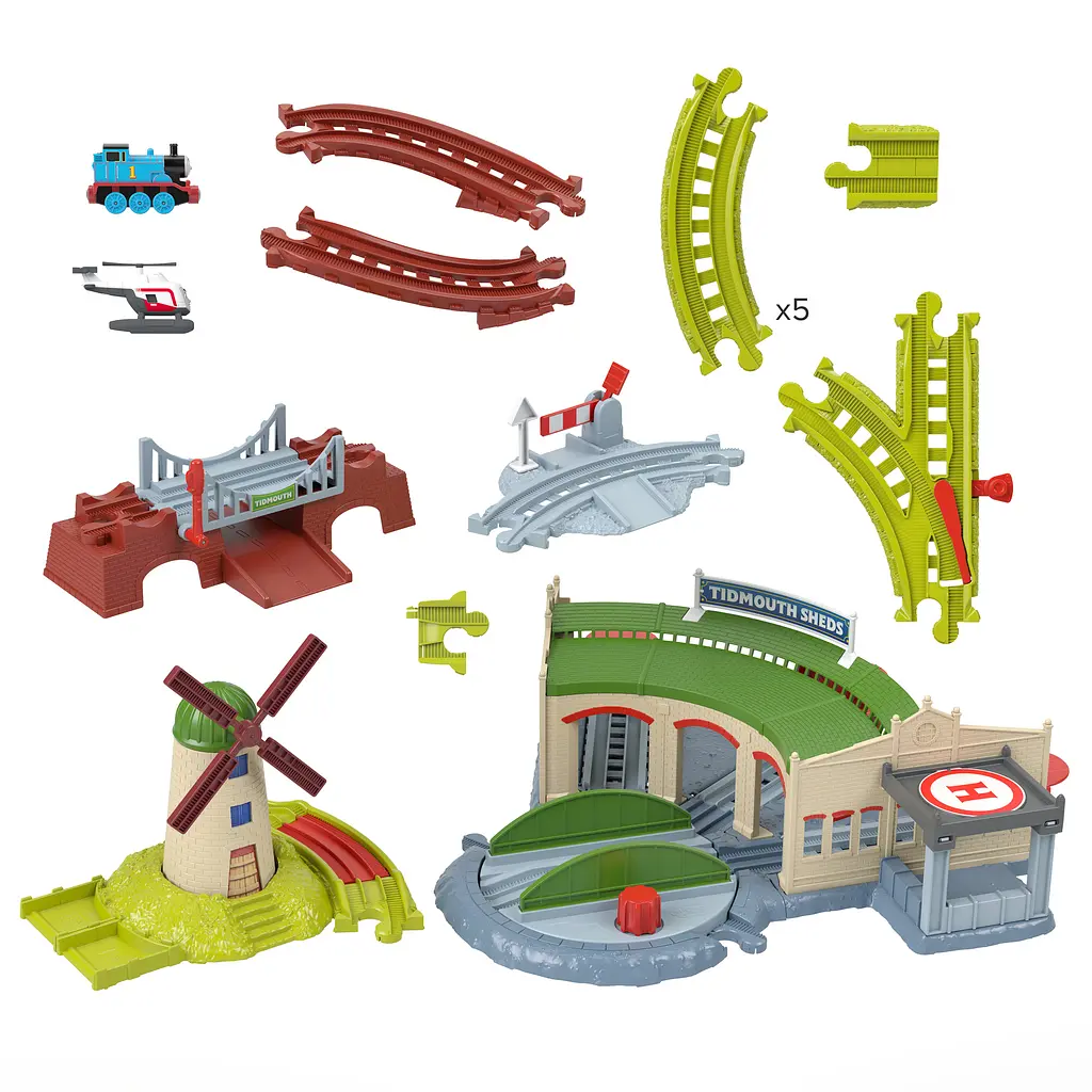 Залізничний трек Fisher-Price Томас і друзі Депо Тідмут із паровозиком Томасом і вертольотом Гарольдом (JLL36) - фото 9