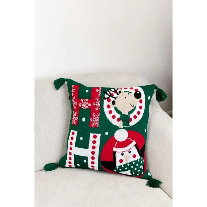 Наволочка Прованс Ho-Ho-Ho в'язана 45х45 см (37489) - фото 3