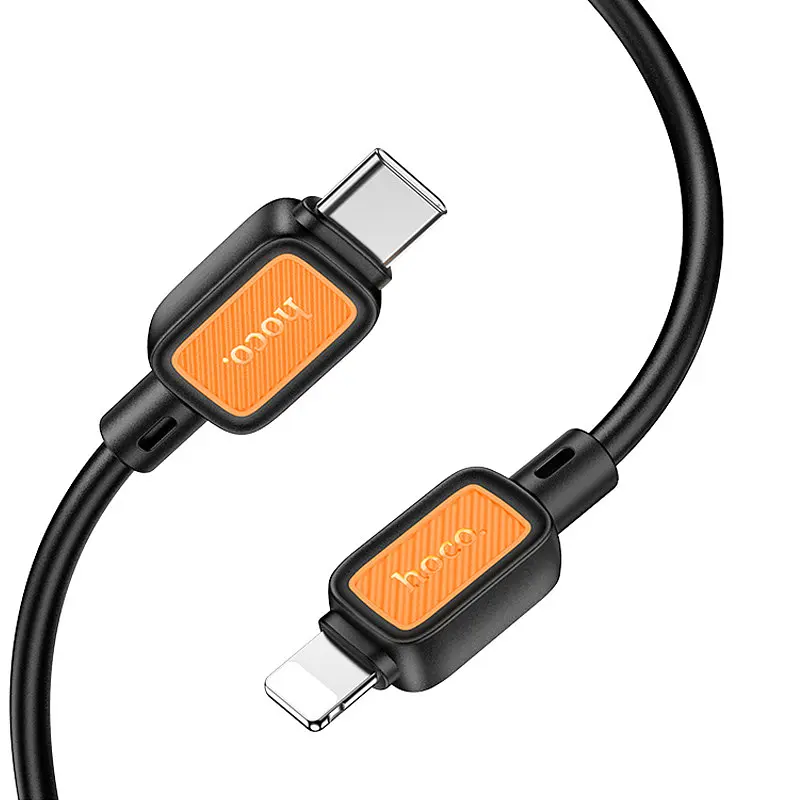 Дата кабель Hoco X108 Benefit 27W Type-C to Lightning (1m) Black - фото 2