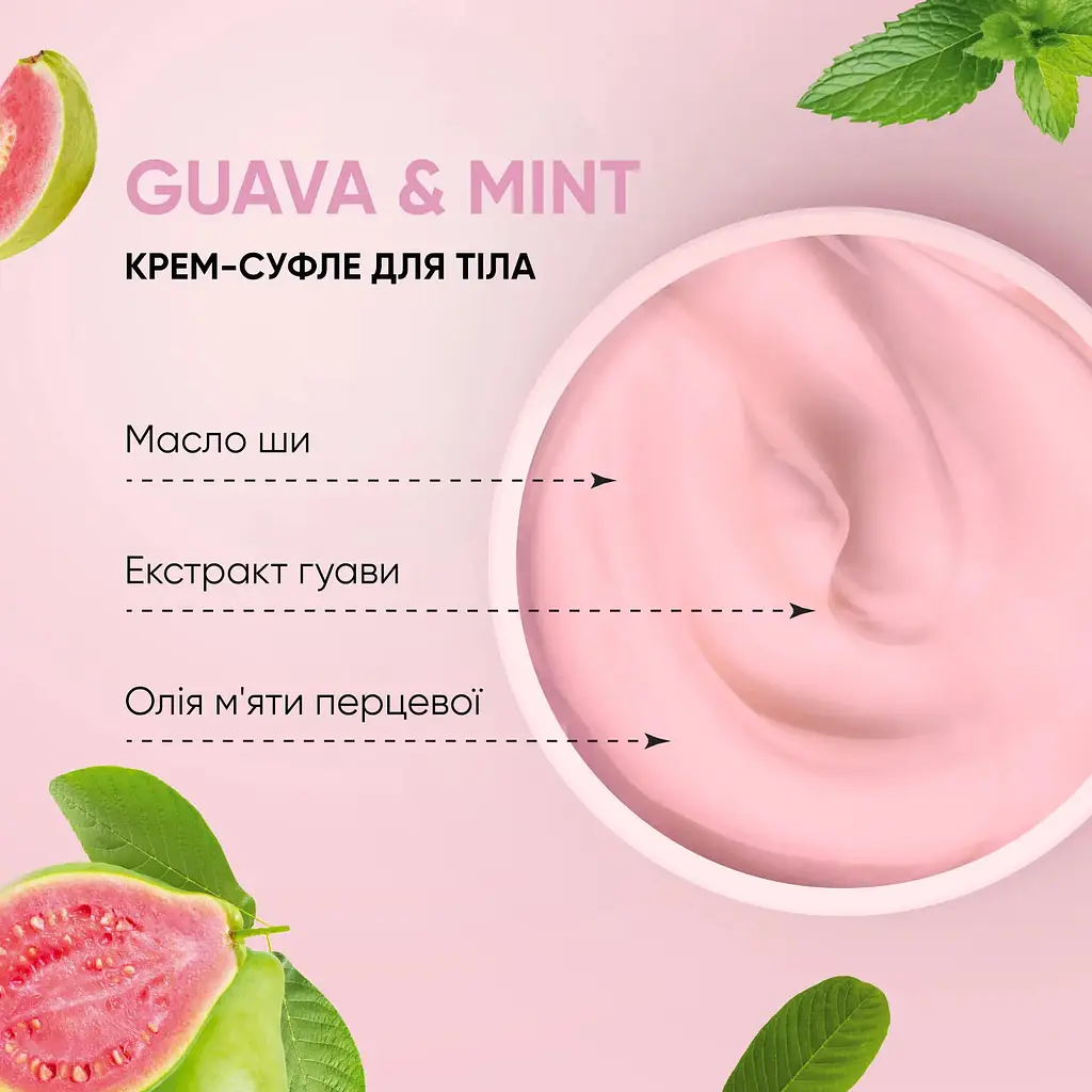 Крем-суфле для тіла Гуава-М'ята Tink 250 мл - фото 4