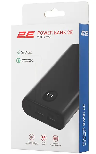 Внешний аккумулятор 2E PB2011 Power Bank 20000 mAh 45W - фото 3