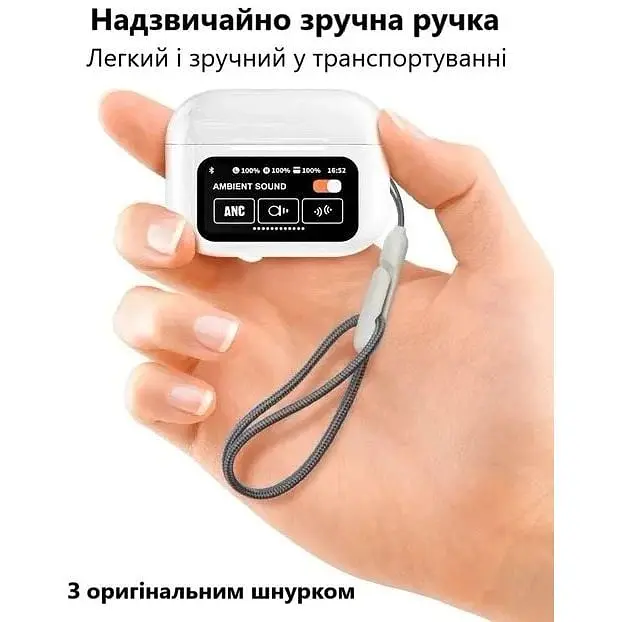 Бездротові навушники A9 Pro TWS Bluetooth 5.3 сенсорні White - фото 5