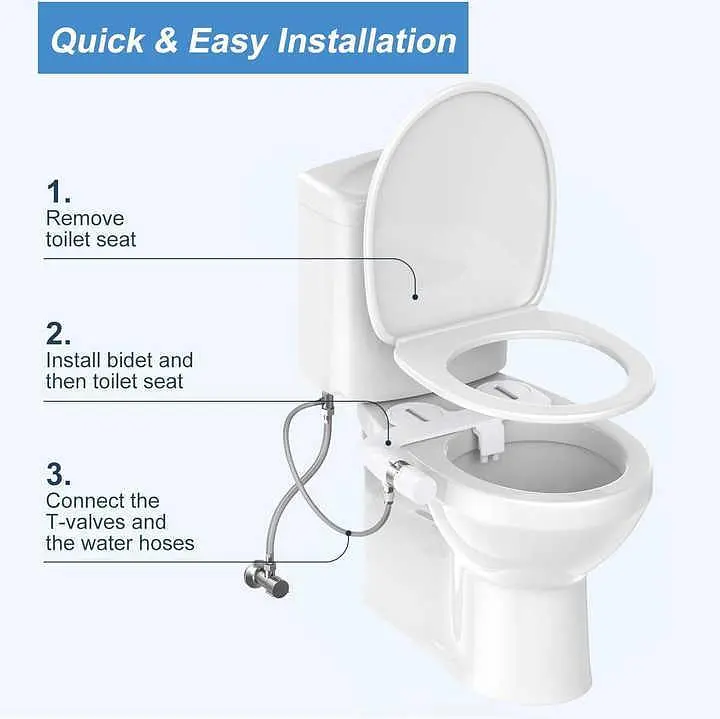Универсальная биде-накладка SAMODRA Bidet H1 с боковым модулем, Белая (SMWDH1) - фото 5