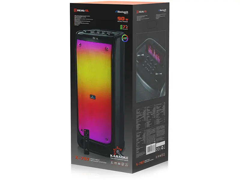 Портативна колонка REAL-EL X-797 Black (EL121600023) - фото 6