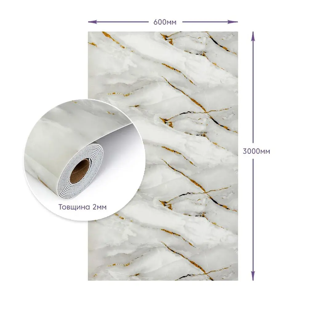 Самоклеюча стінова PET плитка Sticker Wall в рулоні 600х3000х2мм SW-00001696 - фото 3