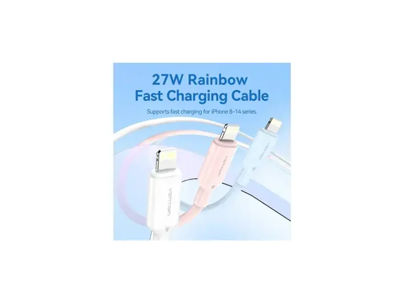 Кабель Lightning Vention 1.0m PD27W PVC blue (LAKSF) - фото 8