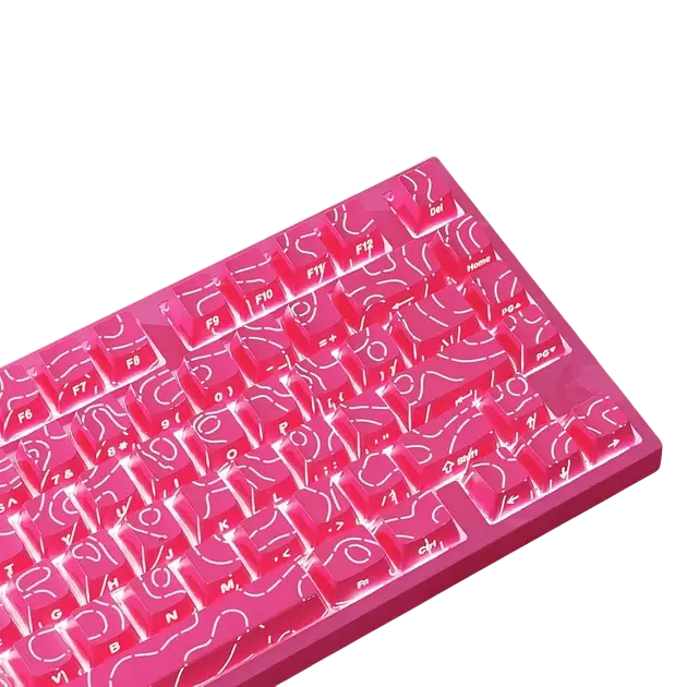 Клавіатура Attack Shark R82 HE Contours Side Printed Pink - фото 2