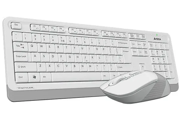 Комплект беспроводной A4tech Fstyler FG1010, White+Grey, клавиатура+мышь - фото 3