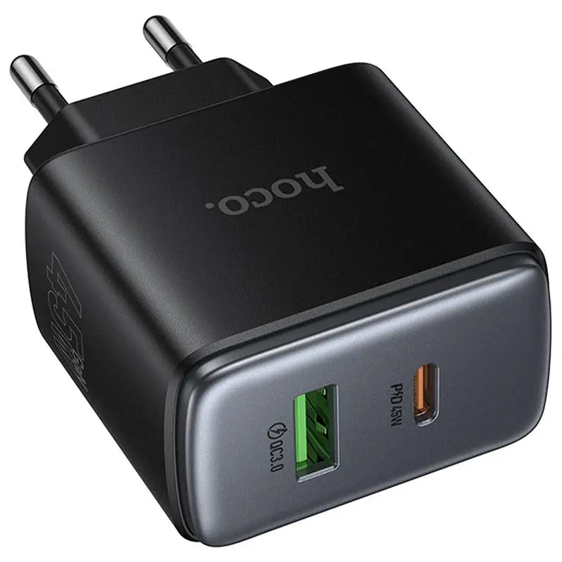 МЗП Hoco C158A Upgrade PD45W (1USB-A/1C) Black - фото 2