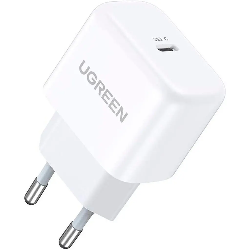 Мережевий зарядний пристрій Ugreen CD241 USB Type-C 20W Mini PD PD3.0 Fast Charger 3A White (10220) [99275] - фото 2