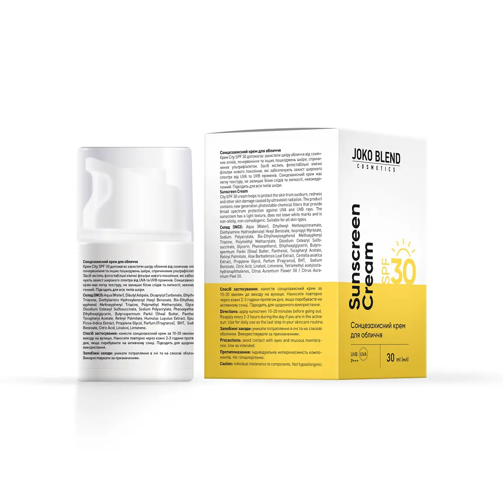 Сонцезахисний крем для обличчя spf 30 Joko Blend 30 мл - фото 2