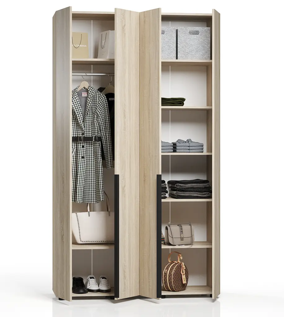 Шафа для одягу Ліра 140 4-х дверна Orange-Line 1382х500х2400 Дуб сонома - фото 2