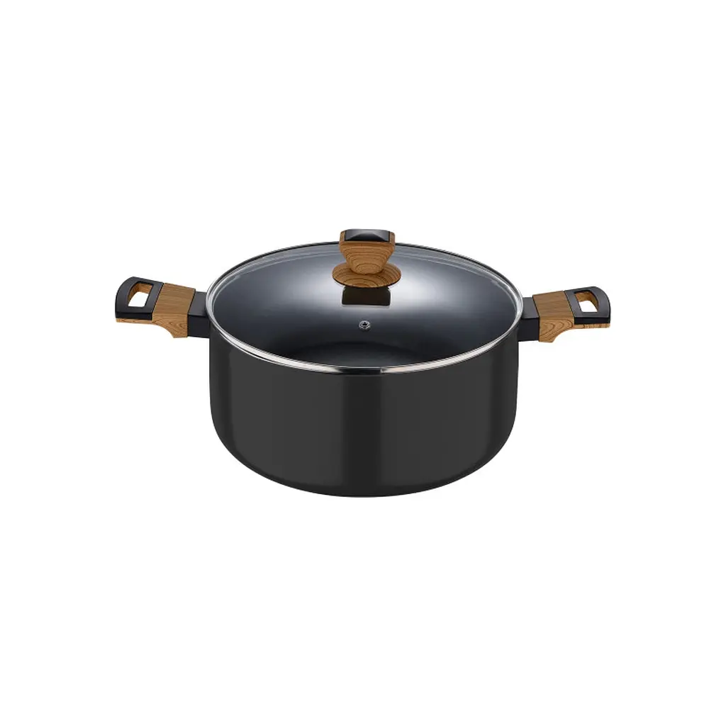 Каструля Bergner Earth black, з кришкою 28 см, 6 л (BG-32037-BK) - фото 2