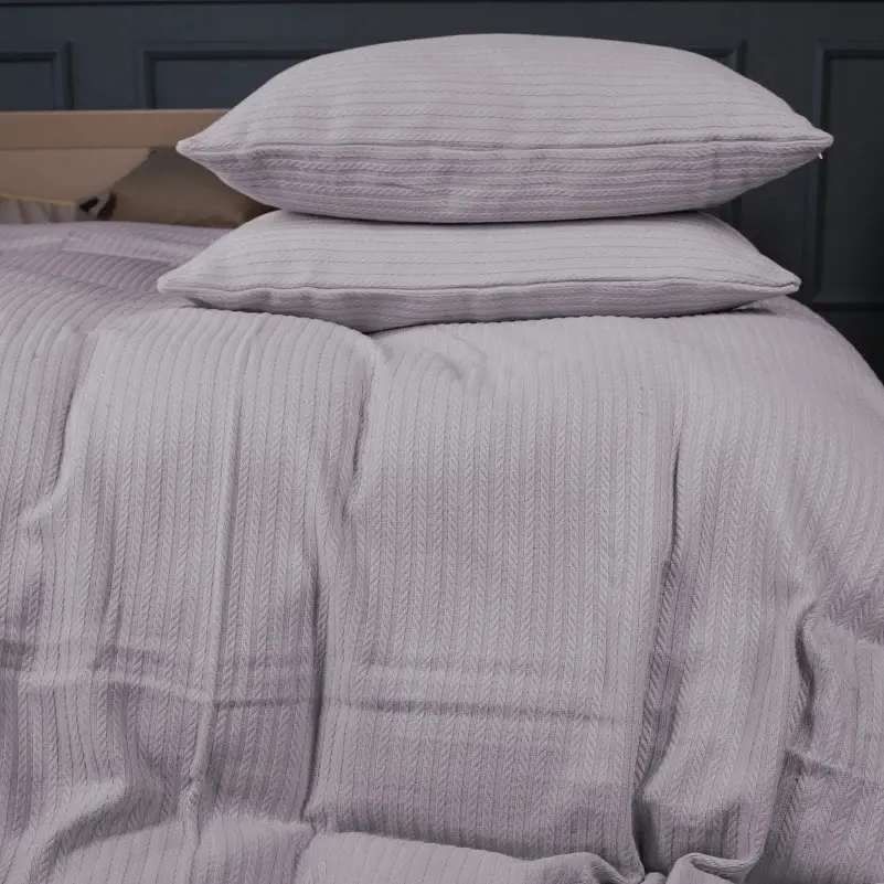 Покривало з наволочками MirSon №10-04 Arrowline Gray (2200010404418) - фото 2