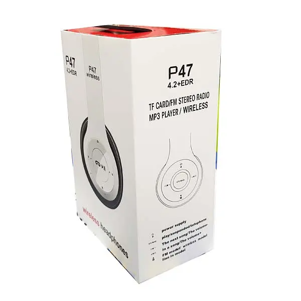 Бездротові Bluetooth навушники Wireless Headset P47 Blue - фото 4
