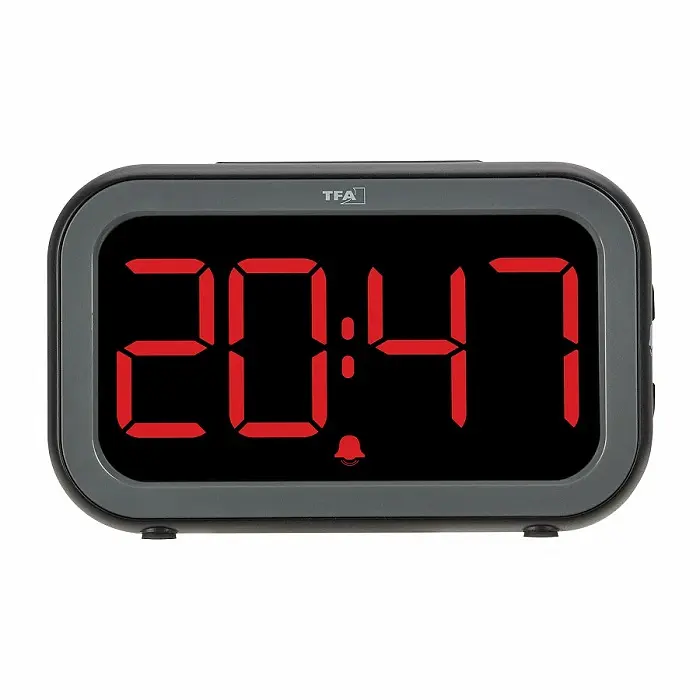 Будильник цифровой TFA LCD-LED BINGO HYBRID черный 132x41x81 мм (60204801) - фото 2