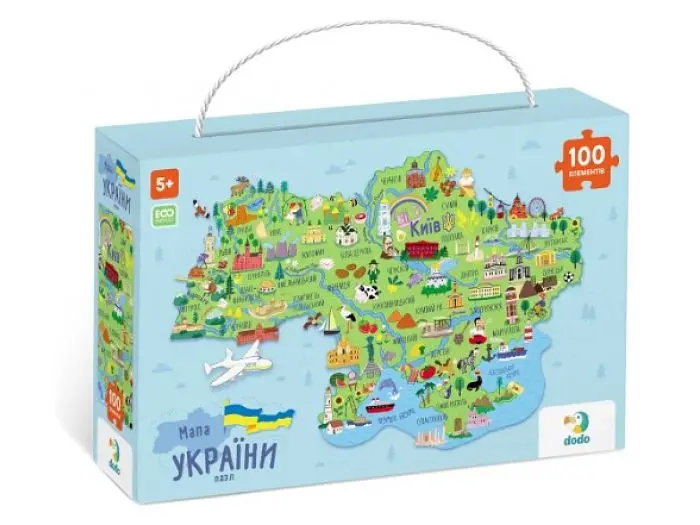 Пазл Мапа України, DoDo, 100 ел.