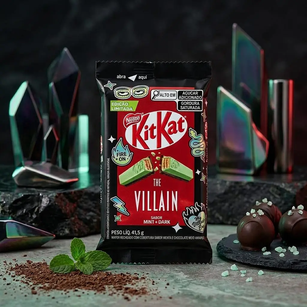 Шоколадний батончик Nestle Kit Kat The Villain Mint Dark Chocolate 41.5 г - фото 4