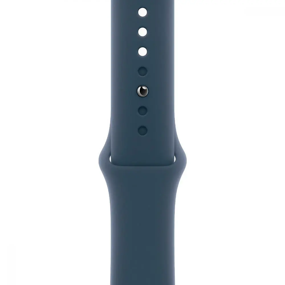 Смарт-часы Apple Watch SE 2 GPS 44mm Silver Aluminium Case with Storm Blue Sport Band S/M (MREC3) - фото 3