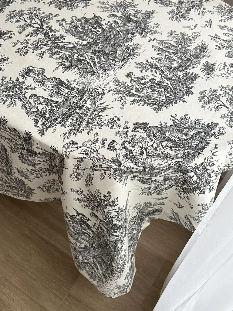 Скатертина столова Ecotton DUCK 170х220 см водовідштовхувальна Italiano сірий (30497 Grey) (25005) - фото 6