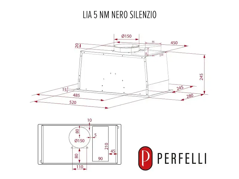 Витяжка Perfelli LIA 5 NM NERO SILENZIO - фото 7