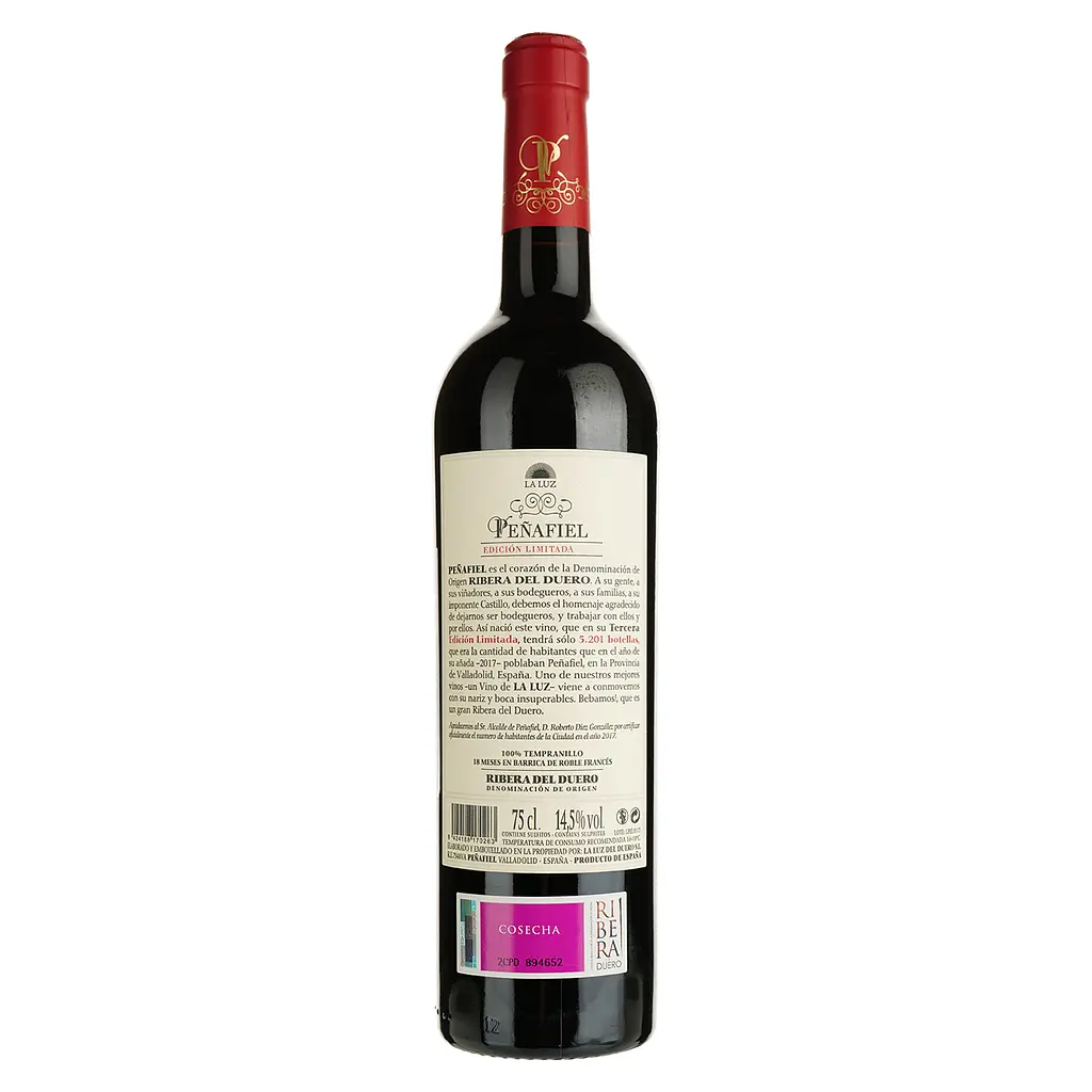 Вино La Luz Penafiel Edicion Limitada DO Ribera Del Duero красное сухое 0.75 л - фото 2