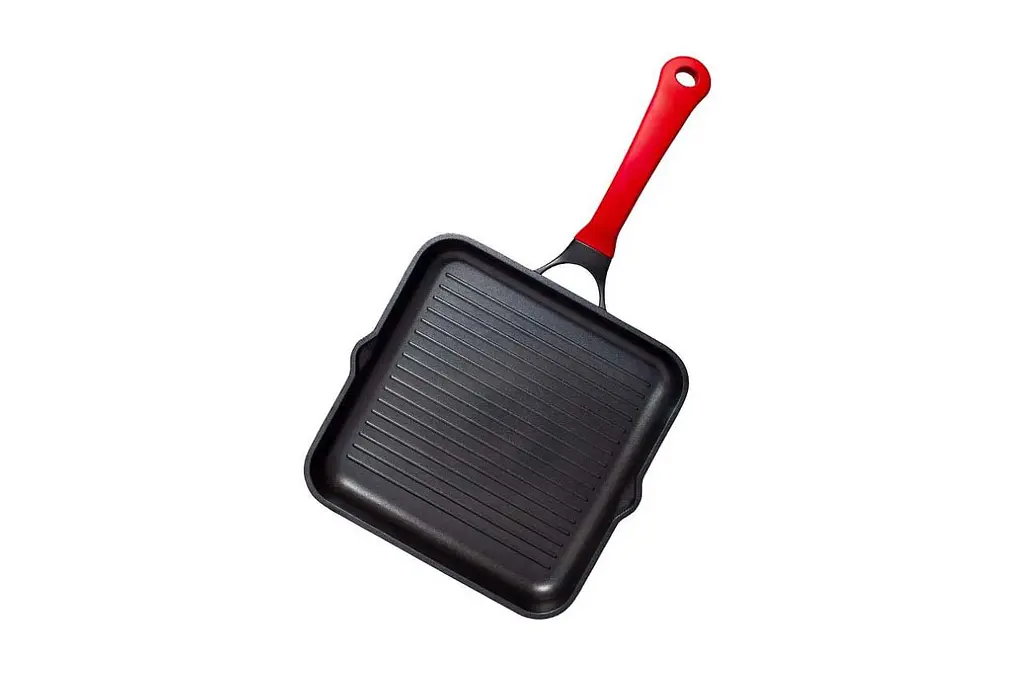 Сковорода гриль антипригарна квадратна Biol 28 см Modern алюміній 2814Р - фото 2